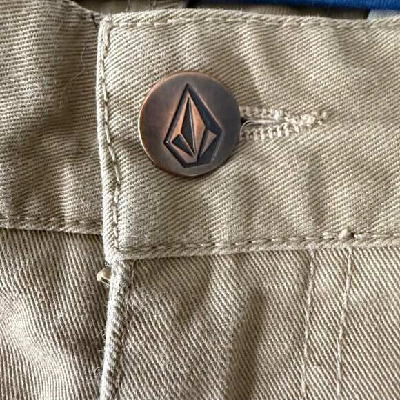Volcom Mens Corpo Class Khaki Pants Cotton/Polyester Casual Slim, Size 34 - Picture 5 of 12
